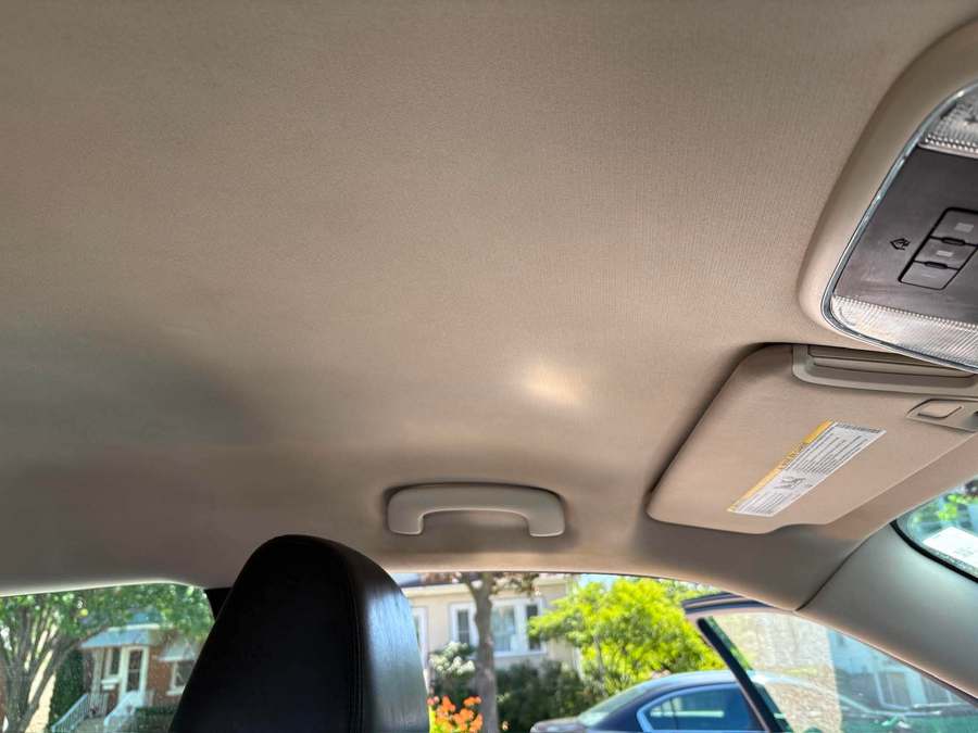 Headliner cleaned back to an even factory tone